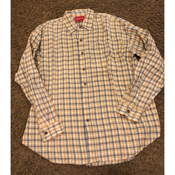 Summit Peak Performance vintage yellow flannel men's size large - Picture 2 of 4